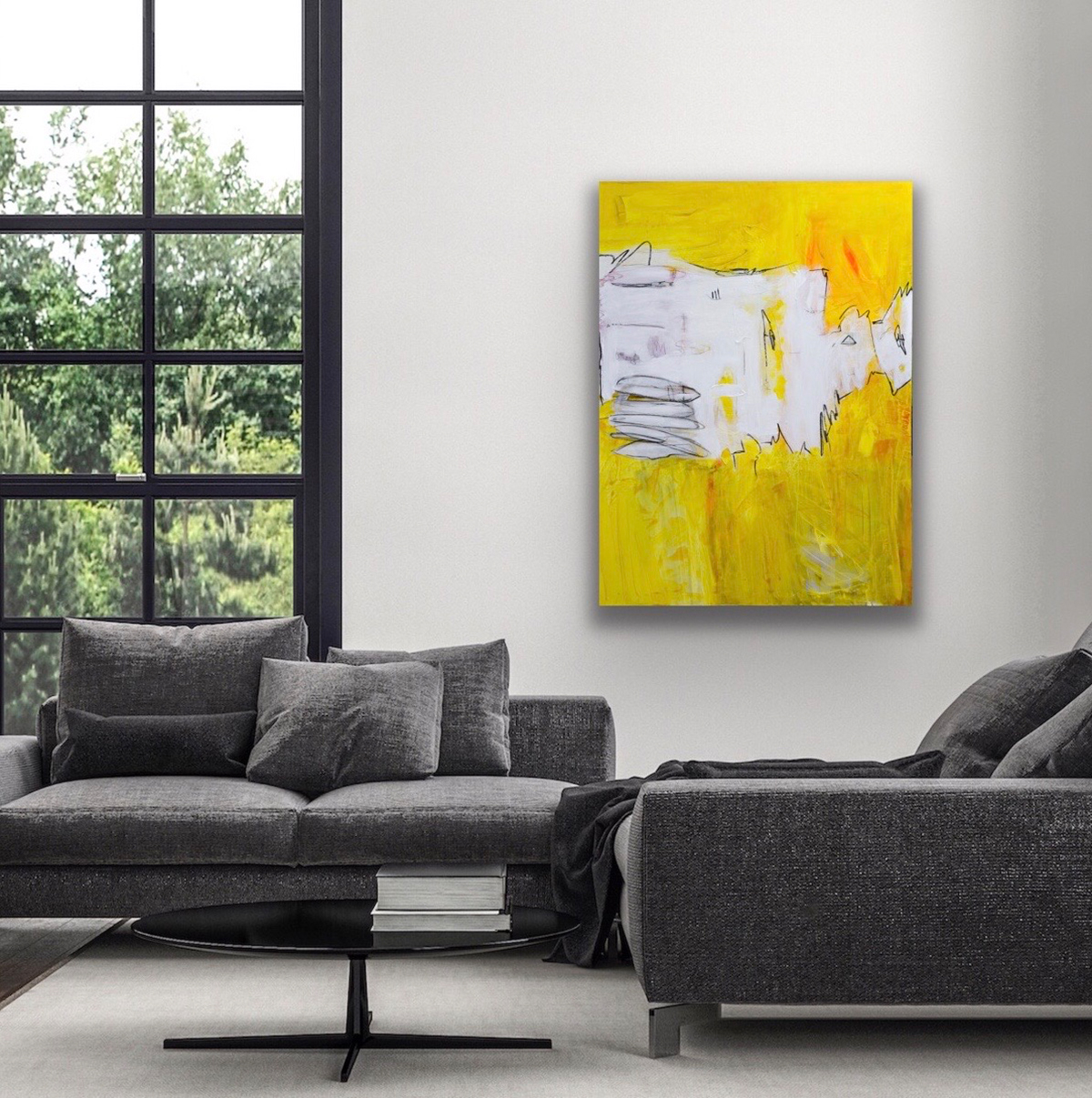 the golden area of love and light artwork painting canvas contemporary art kunst wohnen art interior yellow bright light