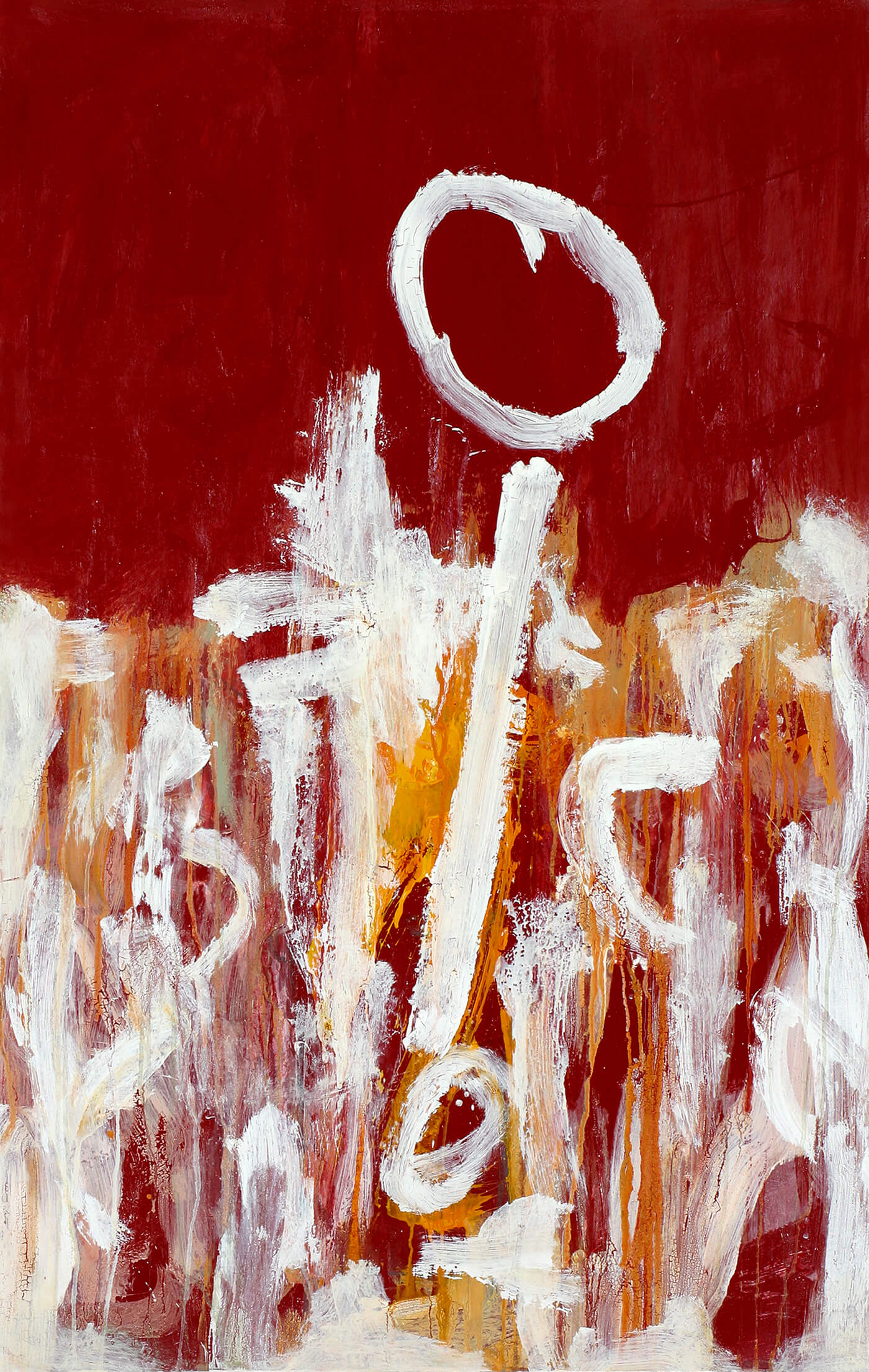 abstract expressionism canvas red universe individuality