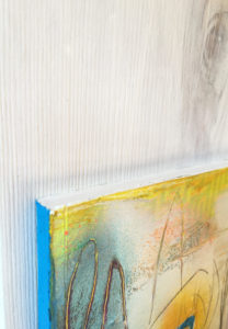 kunst anker blau gelb belief