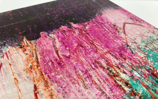 acrylblock glasbild pink, violet flame, Durchblick